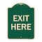 Signmission Parking Lot Exit Here Heavy-Gauge Aluminum Architectural Sign, 18" L, 24" H, G-1824-23424 A-DES-G-1824-23424 - alternate 1